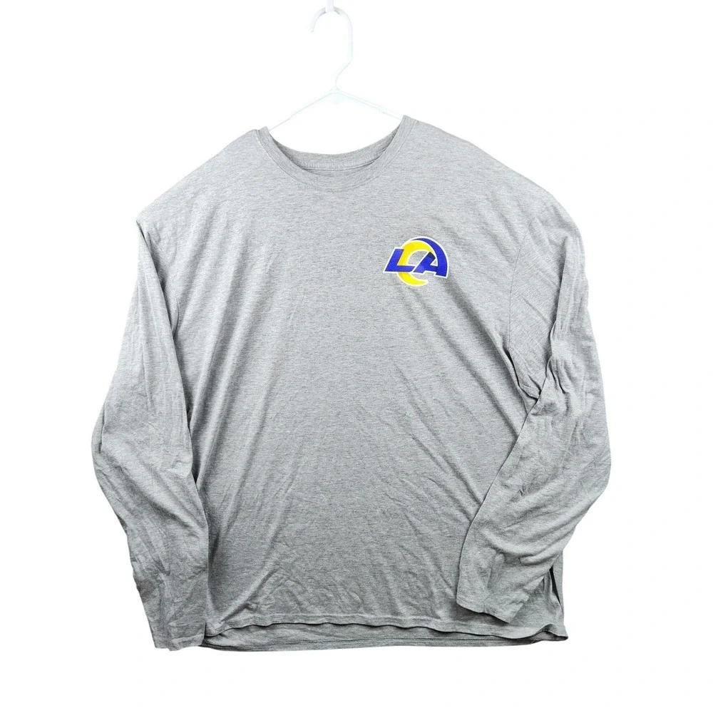 NFL Los Angeles Rams T-Shirt 3XL‎ Long Sleeve Gray Football Graphic Tee - Picture 2 of 8